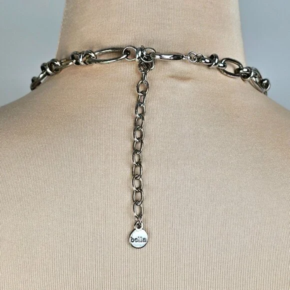 Bella Jack | Crystal Floral Statement Necklace | Aqua & Iridescent | 21.5" - Picture 7 of 10